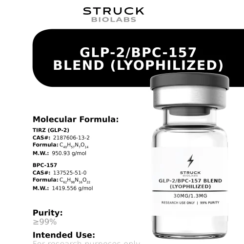 GLP-2 / BPC-157 (Lyophilized) research vial